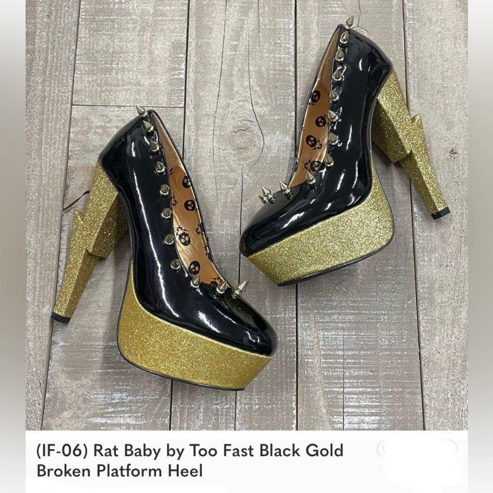 🎃🆕 RAT BABY BY TOO FAST Broken Heel Platform Shoe - Size 8